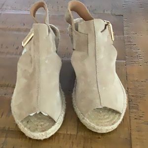 Fabulous suede espadrille wedges sz7